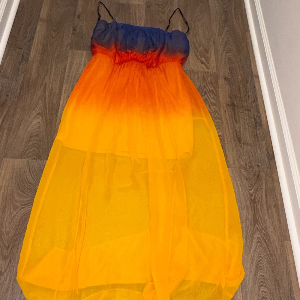 Bisou Bisou Orange and Red Ombre Maxi dress - Picture 2 of 4